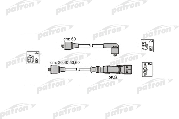 PSCI1001 PATRON Комплект проводов зажигания (фото 1)