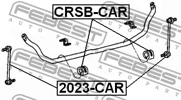 CRSB-CAR FEBEST Втулка, стабилизатор (фото 2)