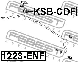 KSB-CDF FEBEST Втулка, стабилизатор (фото 2)
