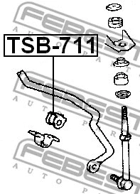 TSB-711 FEBEST Втулка, стабилизатор (фото 2)