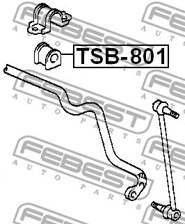 TSB-801 FEBEST Втулка, стабилизатор (фото 2)