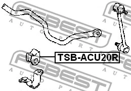 TSB-ACU20R FEBEST Втулка, стабилизатор (фото 2)