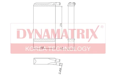 DR73940 DYNAMATRIX Теплообменник, отопление салона