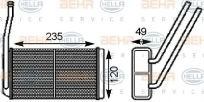 Радиатор отопителя салона BEHR/HELLA/PAGID 8FH 351 000-161