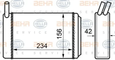 8FH 351 024-211 BEHR/HELLA/PAGID Радиатор отопителя салона