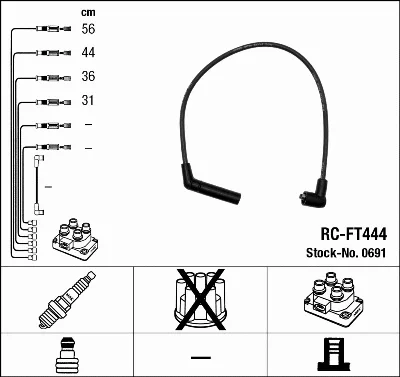 Комплект проводов зажигания NGK 0691