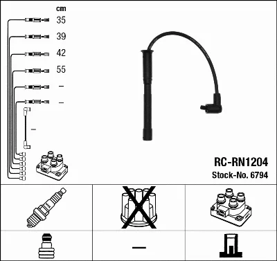 Комплект проводов зажигания NGK 6794