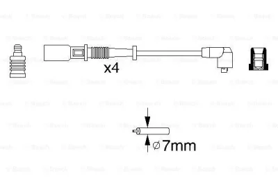 Комплект проводов зажигания BOSCH 0 986 356 754