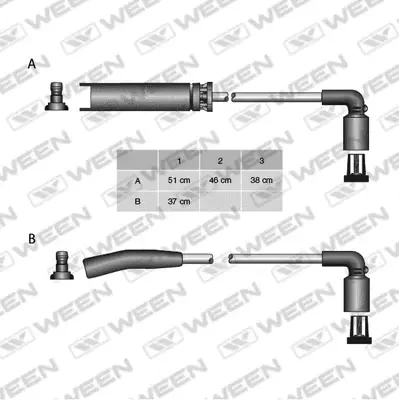 Комплект проводов зажигания WEEN 110-4963