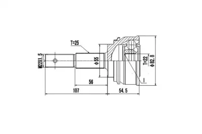 Комплект ШРУСа DYNAMAX DCV841001