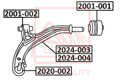 Шарнир независимой подвески / поворотного рычага ASVA 2020-002