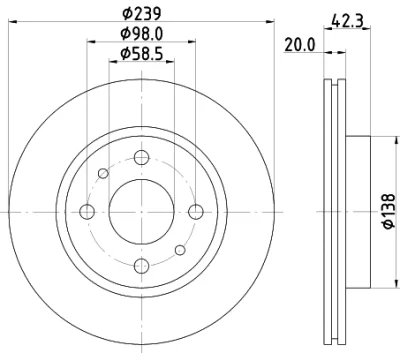 8DD 355 107-981 BEHR/HELLA/PAGID Тормозной диск
