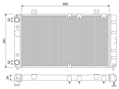 701334 VALEO Радиатор, охлаждение двигателя