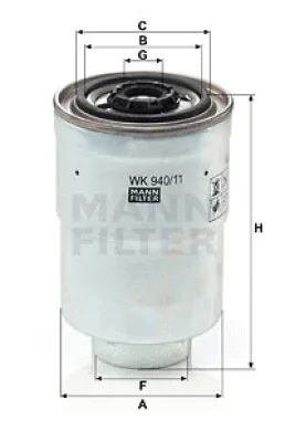 WK 940/11 x MANN Топливный фильтр