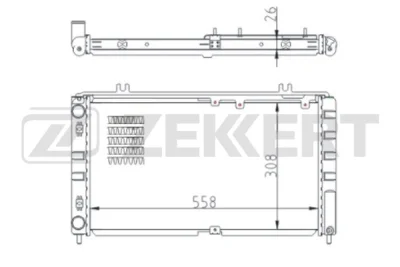 MK-1141 ZEKKERT Радиатор, охлаждение двигателя