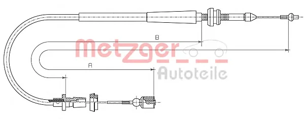 10.0862 METZGER Тросик газа (фото 1)