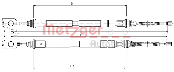 10.5414 METZGER Трос (тросик) ручника (фото 1)