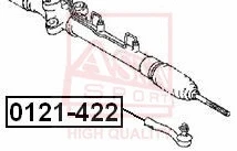 0121-422 ASVA Наконечник поперечной рулевой тяги (фото 1)