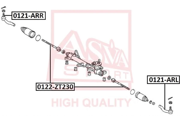 0121-ARL ASVA Наконечник поперечной рулевой тяги (фото 1)