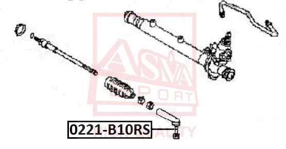 0221-B10RS ASVA Наконечник поперечной рулевой тяги (фото 1)