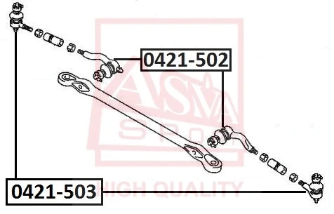 0421-502 ASVA Наконечник поперечной рулевой тяги (фото 1)