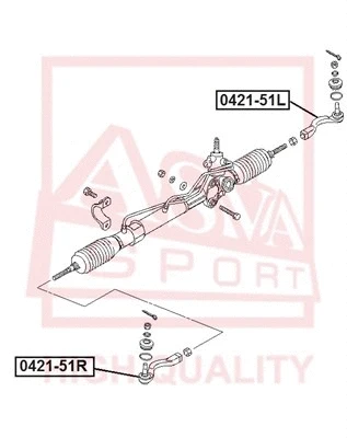 0421-51R ASVA Наконечник поперечной рулевой тяги (фото 1)