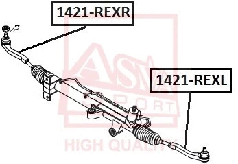1421-REXL ASVA Наконечник поперечной рулевой тяги (фото 1)