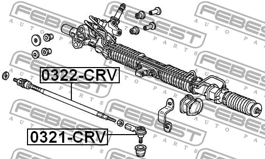 0321-CRV FEBEST Наконечник поперечной рулевой тяги (фото 2)