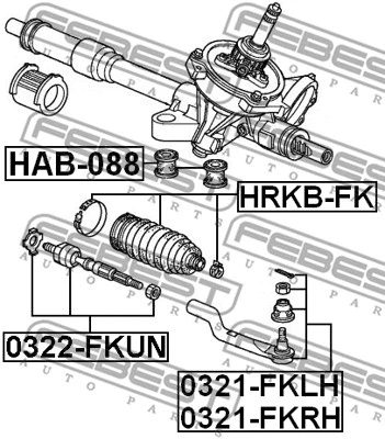 0321-FKRH FEBEST Наконечник поперечной рулевой тяги (фото 2)