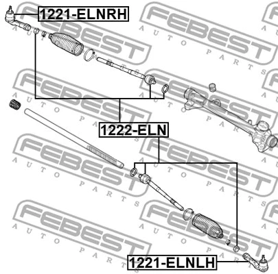 1221-ELNLH FEBEST Наконечник поперечной рулевой тяги (фото 2)