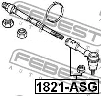 1821-ASG FEBEST Наконечник поперечной рулевой тяги (фото 2)