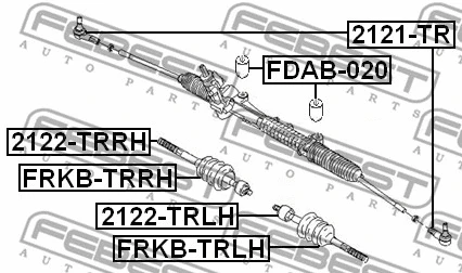 2121-TR FEBEST Наконечник поперечной рулевой тяги (фото 1)