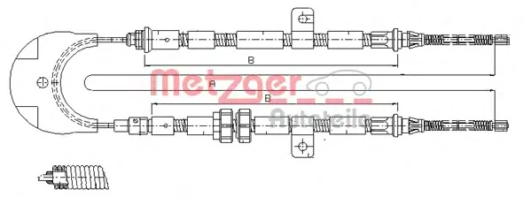 11.5443 METZGER Трос (тросик) ручника (фото 1)