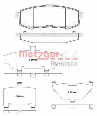 1160.00 METZGER Тормозные колодки (фото 1)