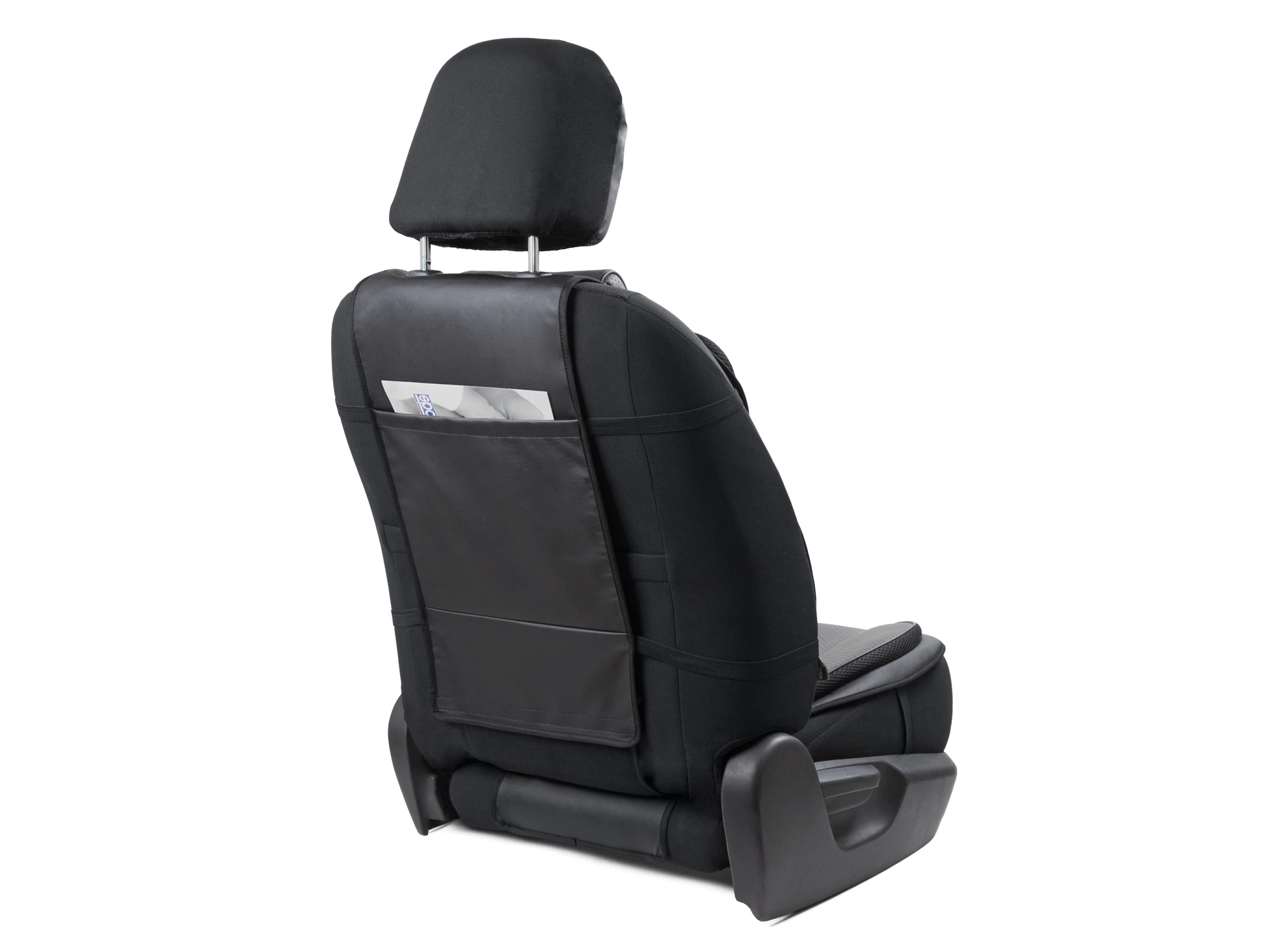 MLT-320G BK AUTOPROFI Накидка на сиденье multi comfort, анатомическая, 6 упоров, 3 предмета, экокожа, чёрный (фото 2)