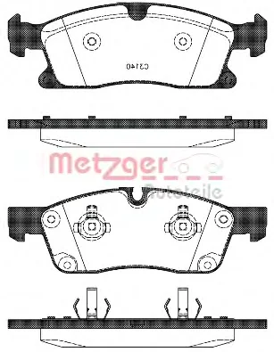 1170785 METZGER Комплект тормозных колодок, дисковый тормоз (фото 1)