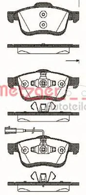 1183.01 METZGER Тормозные колодки (фото 1)