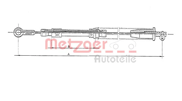 1251.9 METZGER Трос (тросик) ручника (фото 1)