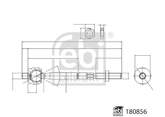 180856 FEBI Осевой шарнир, рулевая тяга (фото 1)