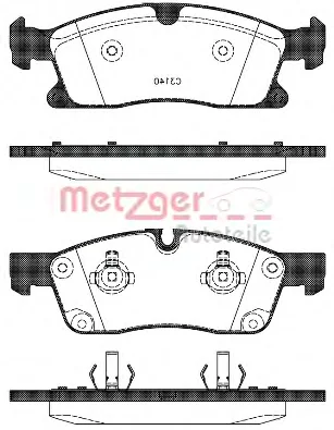 1430.10 METZGER Тормозные колодки (фото 1)