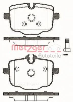 1433.00 METZGER Тормозные колодки (фото 1)