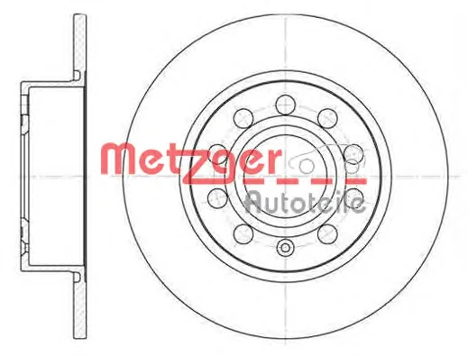 14861 V METZGER Тормозной диск (фото 1)