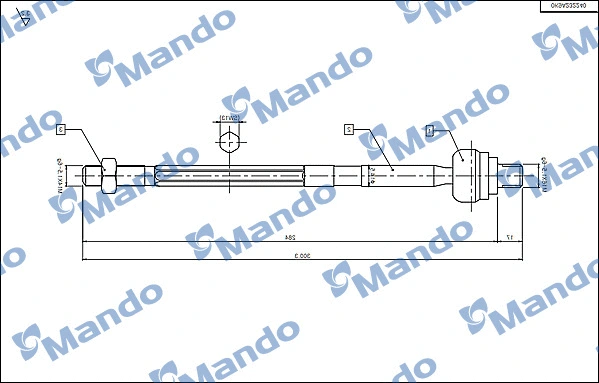 DSA020277 MANDO Осевой шарнир, рулевая тяга (фото 1)