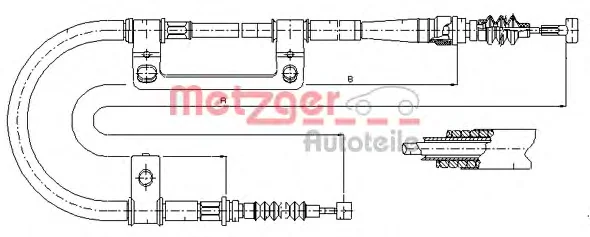 17.0578 METZGER Трос (тросик) ручника (фото 1)