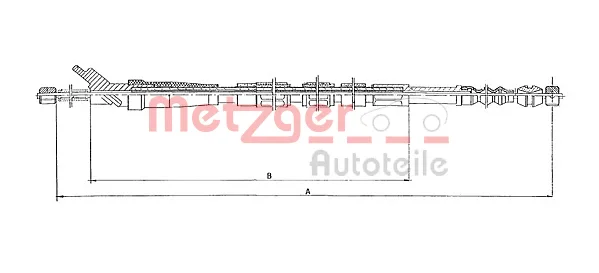17.1442 METZGER Трос (тросик) ручника (фото 1)