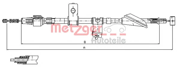 17.5035 METZGER Трос (тросик) ручника (фото 1)