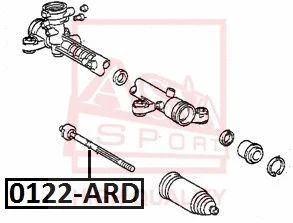 0122-ARD ASVA Осевой шарнир, рулевая тяга (фото 1)