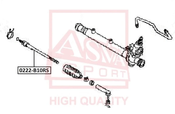 0222-B10RS ASVA Осевой шарнир, рулевая тяга (фото 1)