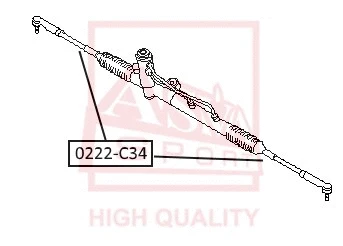 0222-C34 ASVA Осевой шарнир, рулевая тяга (фото 1)