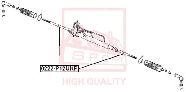 0222-P12UKP ASVA Осевой шарнир, рулевая тяга (фото 1)